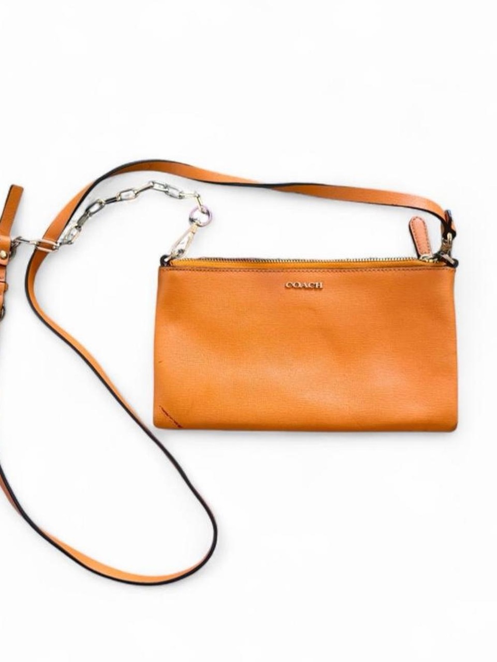 Coach Kylie Crossbody In Saffiano Leathe Orange